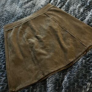 Black Suede Mini Skirt